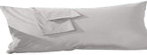 Om Bedding Collection body pillowcase 20x72 silver with zipper for easy changing