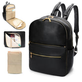 Omanmoli diaper bag backpack front view with easy-access pockets for quick essentials.