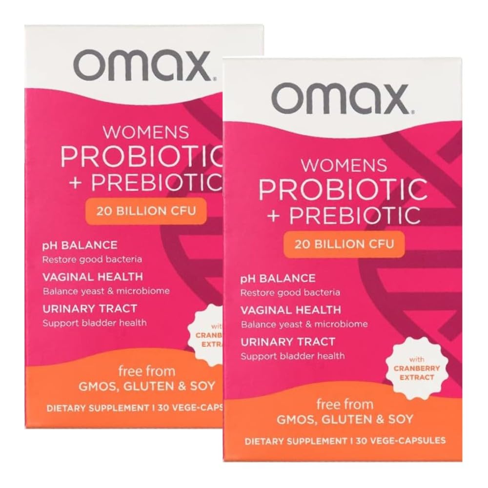 Omax3 women's probiotic duo box front shows two boxes for daily balance.