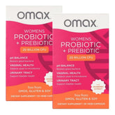 Omax3 women's probiotic duo box front shows two boxes for daily balance.