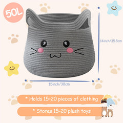 OMERAI cat basket folds flat for compact storage