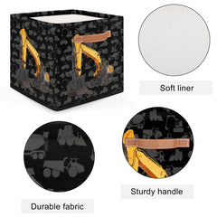 OMFUNS Excavator Storage Basket foldable design saves space when not in use.