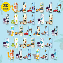 Omilion Baby Washcloth blue car and dog design for playful cleanups