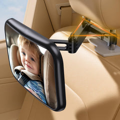 OMOTON baby car mirror with wide 175-degree view for full rear-seat visibility