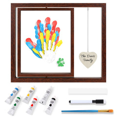 Omrhvi family handprint frame assembly for a personalized wall keepsake