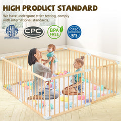 OMYbaby playpen with door for easy child access and supervision
