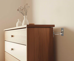 Omypuehen anti-tip strap keeps cabinet steady during busy kitchen use.