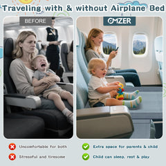 Omzer airplane bed edge design 2.4 inches to prevent small items from falling.