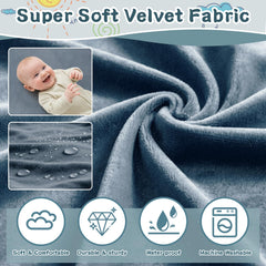 Omzer airplane bed soft velvet fabric for gentle travel comfort.