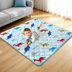 Omzer Baby Play Mat with 47x47 foam padding for comfy tummy time.
