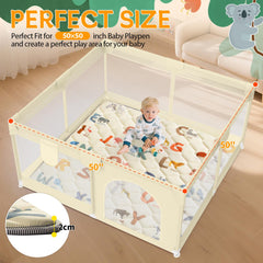 Omzer Baby Play Mat 50x50 area supports crawling and family playtime.