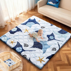 omzer Baby Play Mat with 1.2-inch foam padding for gentle tummy time support.