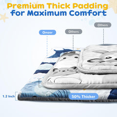 omzer non-slip base keeps the mat flat on floors.