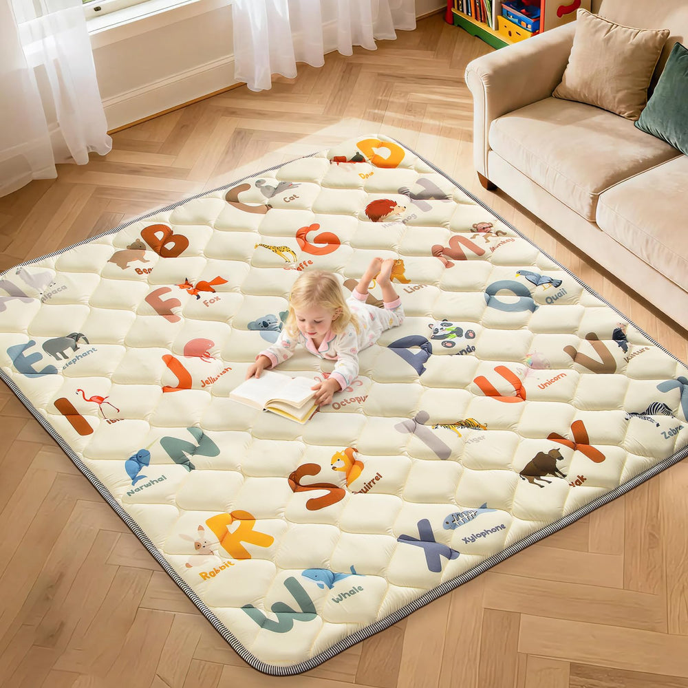 Omzer baby play mat top view offering spacious crawling area and safe surface.