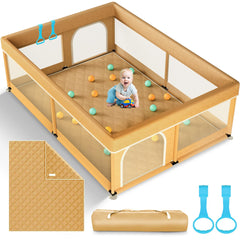 Omzer baby playpen with mat included for safe, spacious playtime