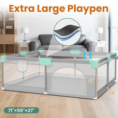 Omzer playpen with two handles provides secure, easy support
