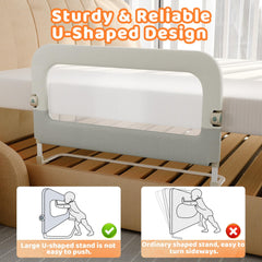 Omzer reinforced U-shaped kickstand provides a wide, stable base under mattress.