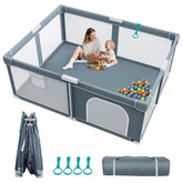 Omzer foldable playpen shows quick 60-second setup for busy parents