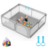 Omzer playpen shows spacious dimensions for a safe, roomy indoor play area