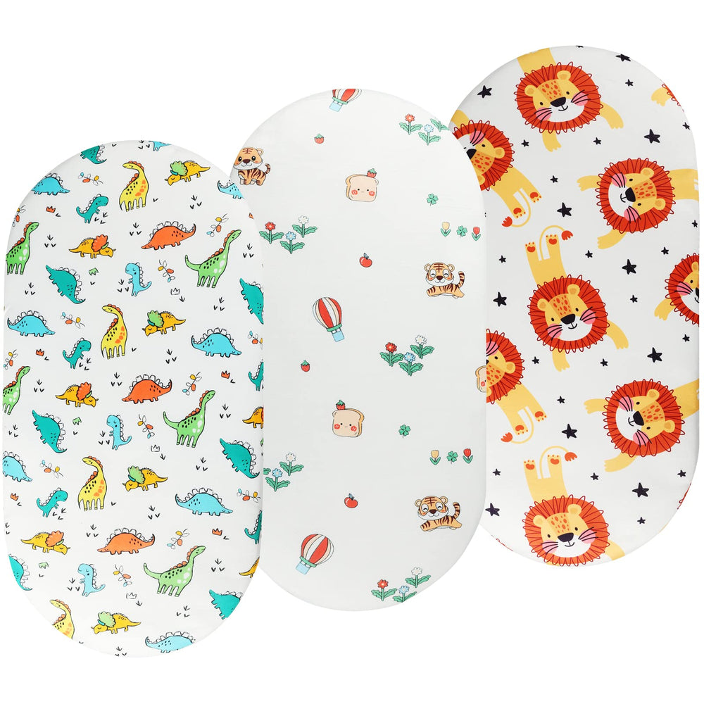Onacosht bassinet sheets dinosaur print for soft, cozy sleep