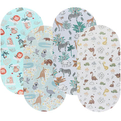 Onacosht bassinet sheet with lion, monkey, and giraffe print — soft and breathable for nap time