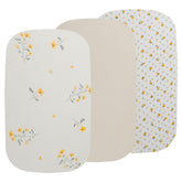 Onacosht Muslin Bassinet Sheets 35x20 pack offer a soft, breathable cotton surface.