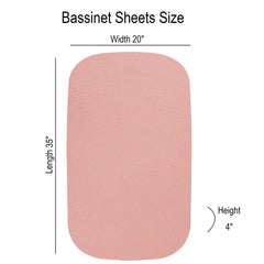 Onacosht elastic-edge bassinet sheet close-up highlights secure fit