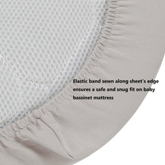 Onacosht two-pack bassinet sheets for easy laundry rotation and fresh changes.