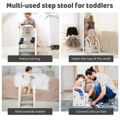 Onasti bathroom use with stable non slip pedals and handles for safety