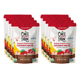 Once Upon a Farm coconut melts strawberry banana pack for toddlers' snack time