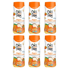 Once Upon A Farm pack front shows a 6-pack canister for easy portability.
