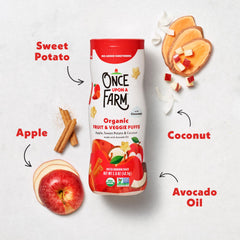 Once Upon a Farm pantry canister snack on shelf for quick meals
