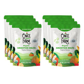 Once Upon a Farm smoothie melts pack for on-the-go snacking with real fruit.