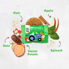 Once Upon a Farm soft baked bar with apple and vegetables for self-feeding toddlers