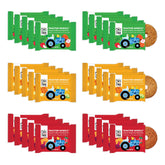 Once Upon a Farm tractor wheel apple bars for toddler snack time with real fruit.