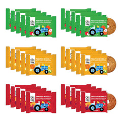 Once Upon a Farm tractor wheels apple bar for on-the-go toddler snacking