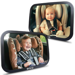 Onco baby car mirror 2-pack backseat setup for easy monitoring on every ride.
