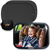 Onco baby car mirror bundle showing complete travel setup for safer journeys