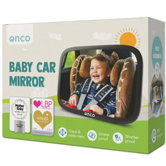 Onco baby car mirror wide-view offers a crystal backseat view for attentive monitoring.