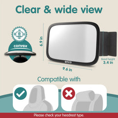 Onco non-slip base and strap keep the mirror steady through quick turns