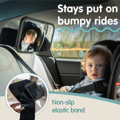 Onco shatterproof plastic mirror stays durable on bumpy rides