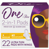 One by Poise pad with wings for secure, comfortable protection all day