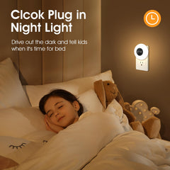 One Fire Night Light Clock showing three color options for ambience