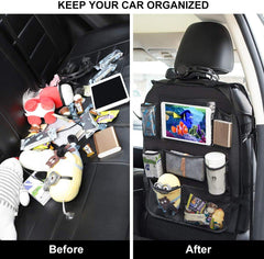 ONE PIX backseat organizer side pocket provides easy access to snacks during trips.