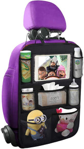 ONE PIX backseat organizer top view with ten pockets for organized car essentials.