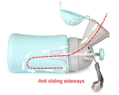 ONEDONE portable potty blue cap open view for easy access.
