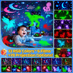 One Fire 360° rotation star lights create immersive ceiling projections