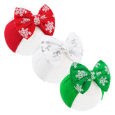 ONENINEDREAM Christmas bow red sequin headband adds festive flair for photos