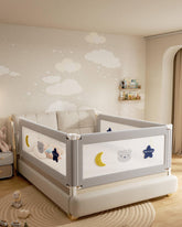 ONEYA BABY 54in bed rail guard keeps toddlers secure during sleep transitions.
