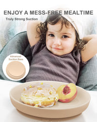Onyucean suction plate with deep design holding ample food portions